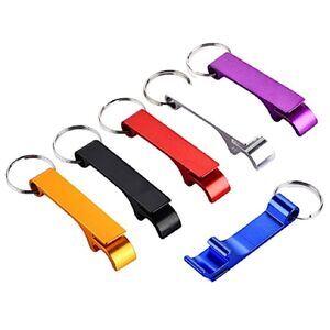 6 Pcs Keychain Bottle Openers, New Colorful Premium Metal Bottle Opener